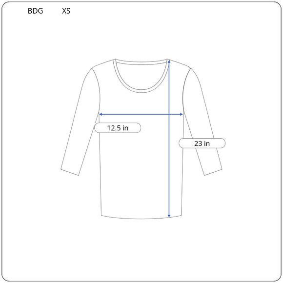 BDG Super Soft Baseball Fit 3/4 Sleeve Tee - Picture 2 of 5